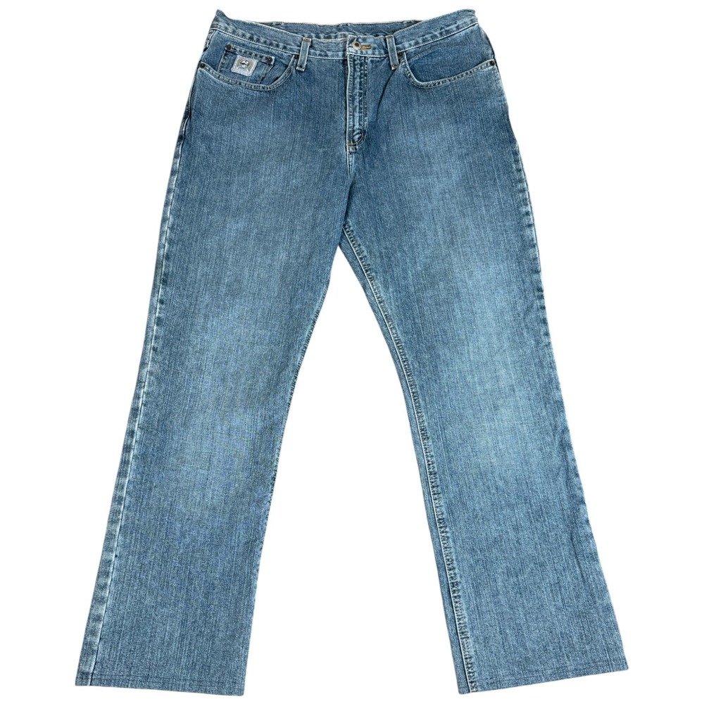 Cinch Jeans Mens 36x31 Blue Denim Cotton Stretch Medium Wash Straight Leg Casual